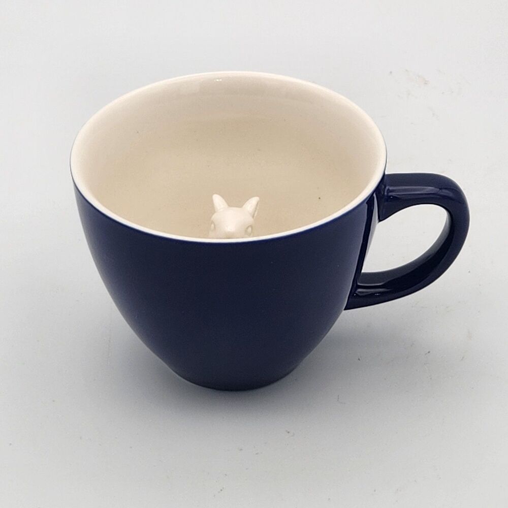 Creature Cups Hidden Squirrel Cobalt Blue Coffee Mug Tea Cup Ceramic 8 oz
